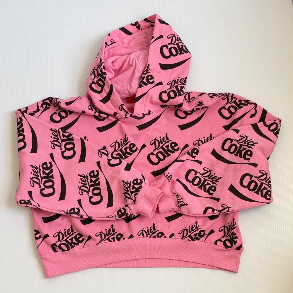 Coca-Cola cropped hoodie size large